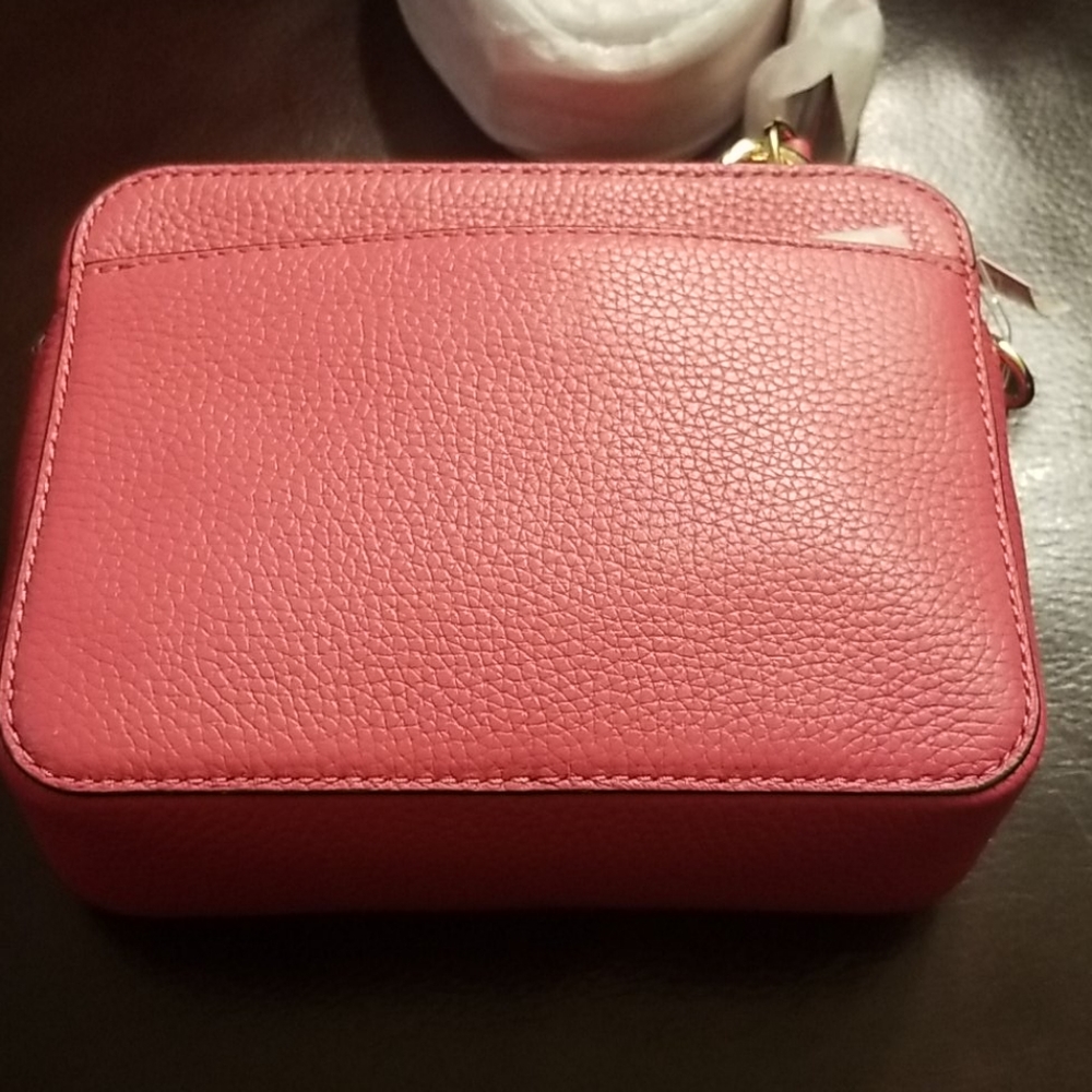 MICHAEL KORS MK PINK GUITAR STRAP MINI CROSSBODY BAG PURSE NWT - Picture 3 of 8